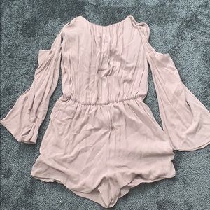 Lovely Day Strapless Taupe Romper